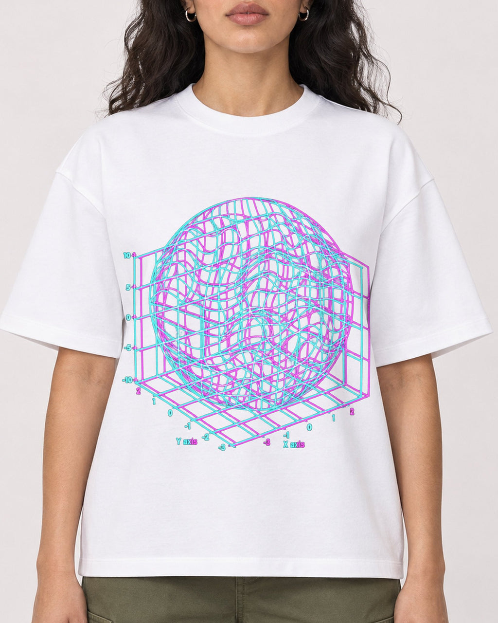Mockup Boxy Heavyweight Tee White female close-up 07