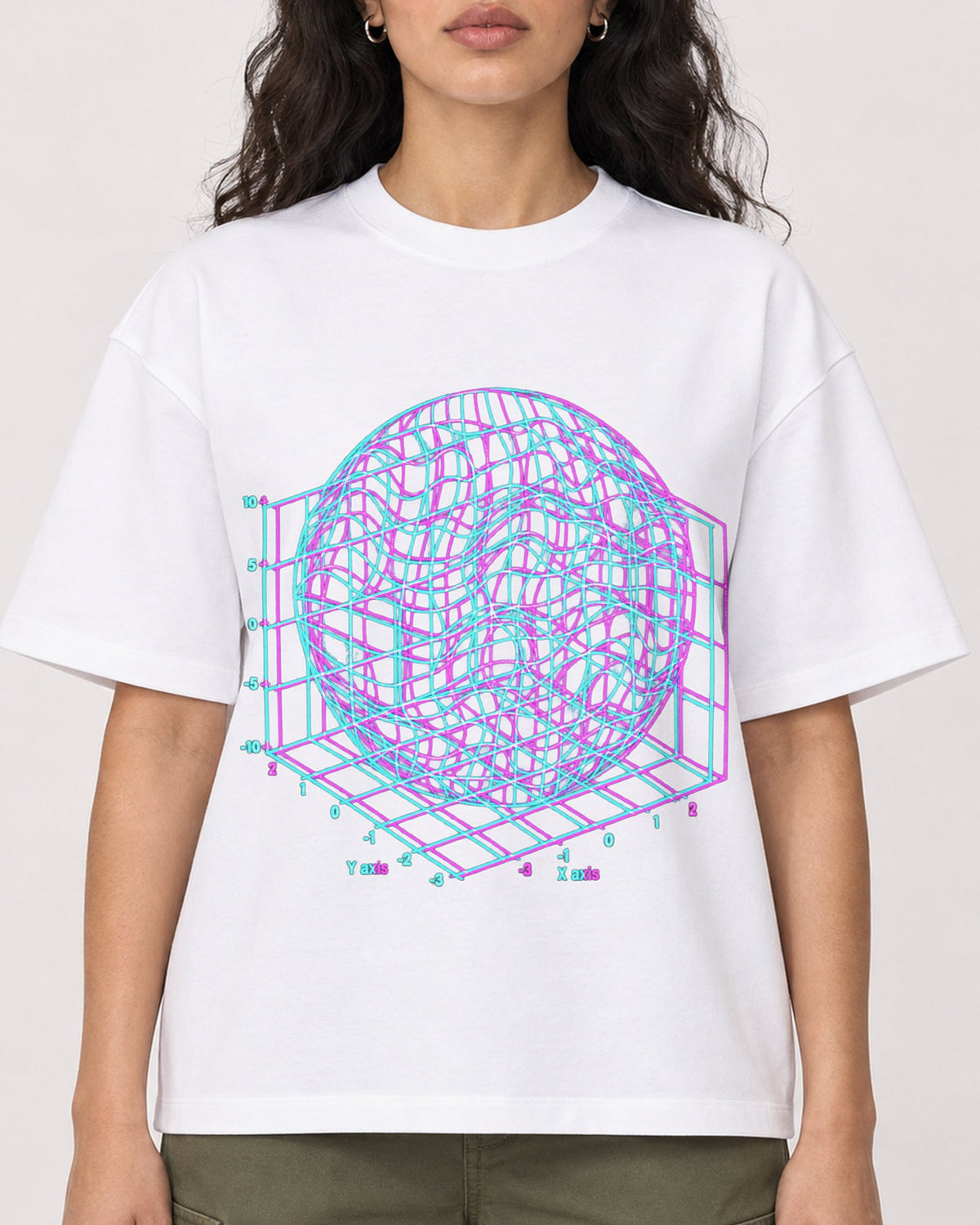 Mockup Boxy Heavyweight Tee White female close-up 07