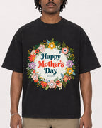 Mockup Boxy Heavyweight Tee Black male close-up 04