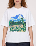 Mockup Boxy Heavyweight Tee White female close-up 09