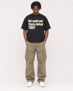 Mockup Boxy Heavyweight Tee Black male full-body 04