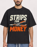 Mockup Boxy Heavyweight Tee Black male close-up 07