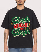 Mockup Boxy Heavyweight Tee Black male close-up 42