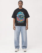 Mockup Boxy Heavyweight Tee Black male full-body 25
