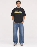 Mockup Boxy Heavyweight Tee Black male full-body 10