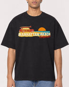 Mockup Boxy Heavyweight Tee Black male close-up 10