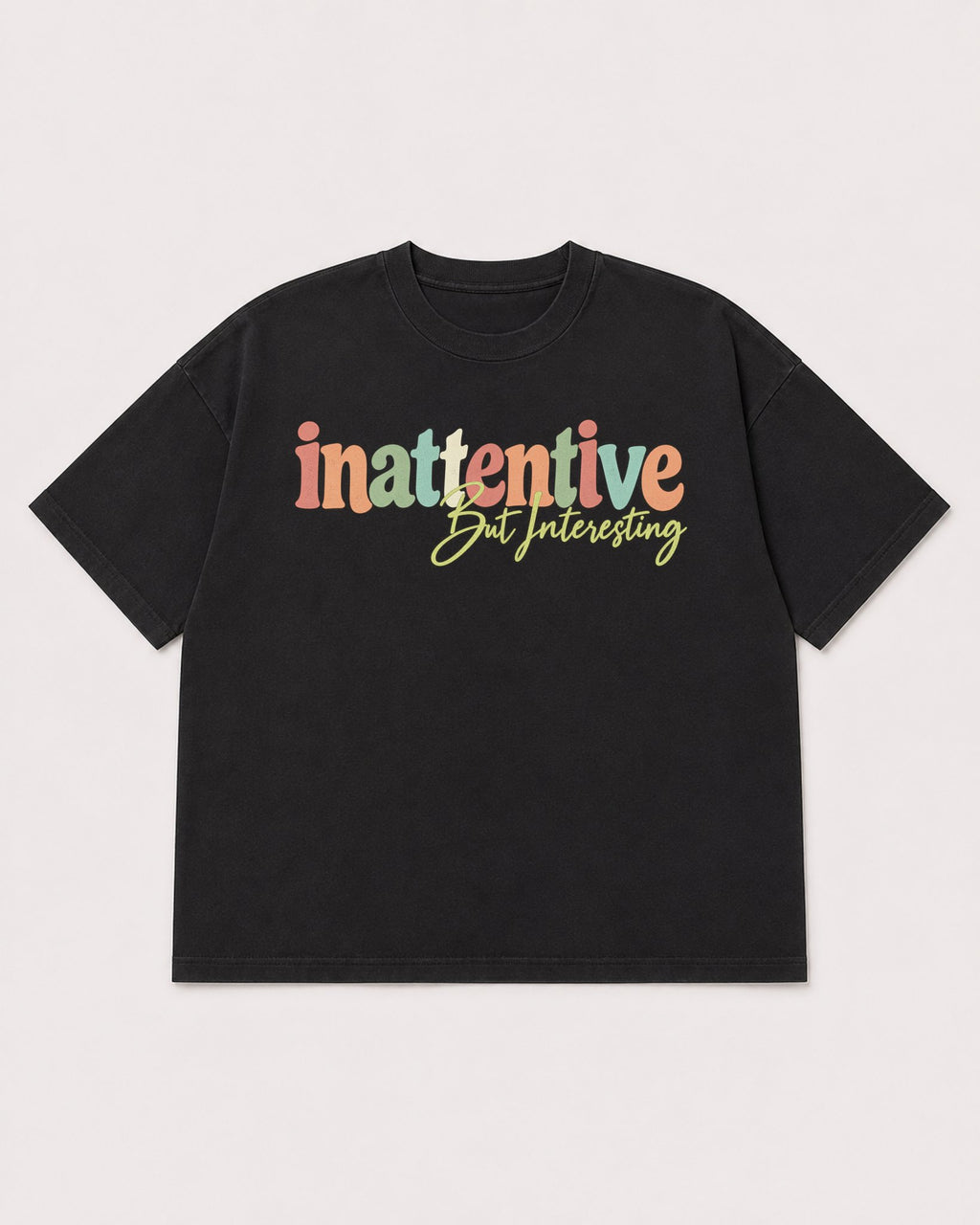 Mockup Boxy Heavyweight Tee Black product