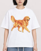 Mockup Boxy Heavyweight Tee White female close-up 11