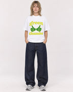 Mockup Boxy Heavyweight Tee White female full-body 19
