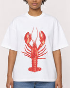 Mockup Boxy Heavyweight Tee White female close-up 35