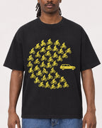Mockup Boxy Heavyweight Tee Black male close-up 34