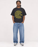 Mockup Boxy Heavyweight Tee Black male full-body 34