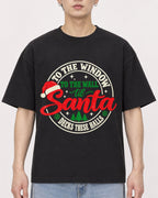 Mockup Boxy Heavyweight Tee Black male close-up 01