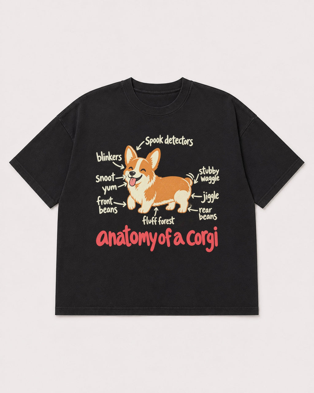 Mockup Boxy Heavyweight Tee Black product