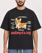 Mockup Boxy Heavyweight Tee Black male close-up 07