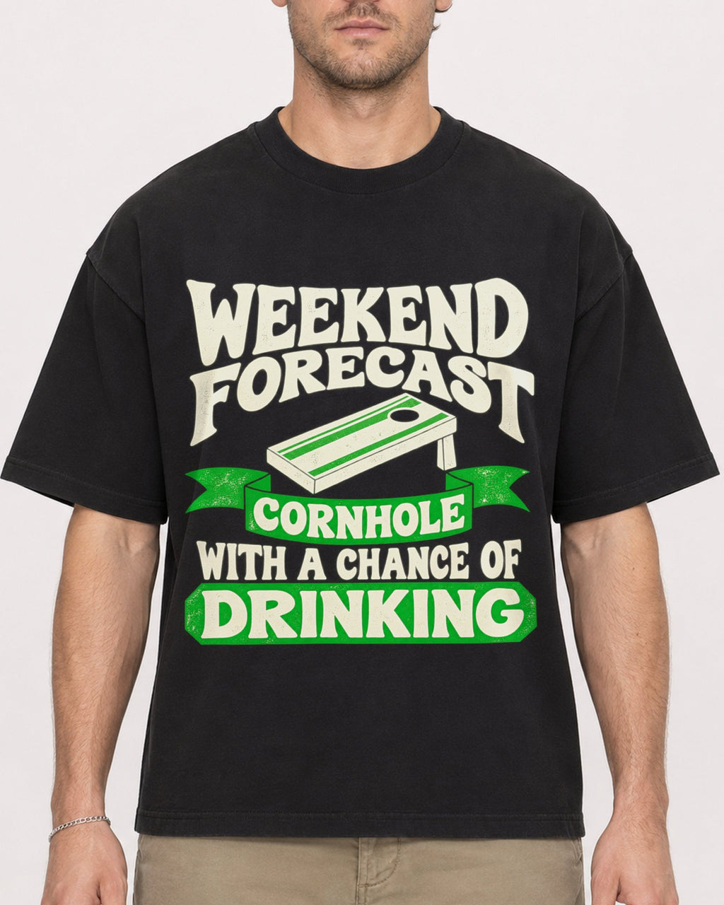 Mockup Boxy Heavyweight Tee Black male close-up 08