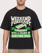 Mockup Boxy Heavyweight Tee Black male close-up 08