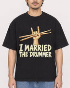 Mockup Boxy Heavyweight Tee Black male close-up 02