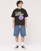 Mockup Boxy Heavyweight Tee Black male full-body 03