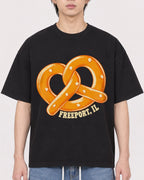 Mockup Boxy Heavyweight Tee Black male close-up 11