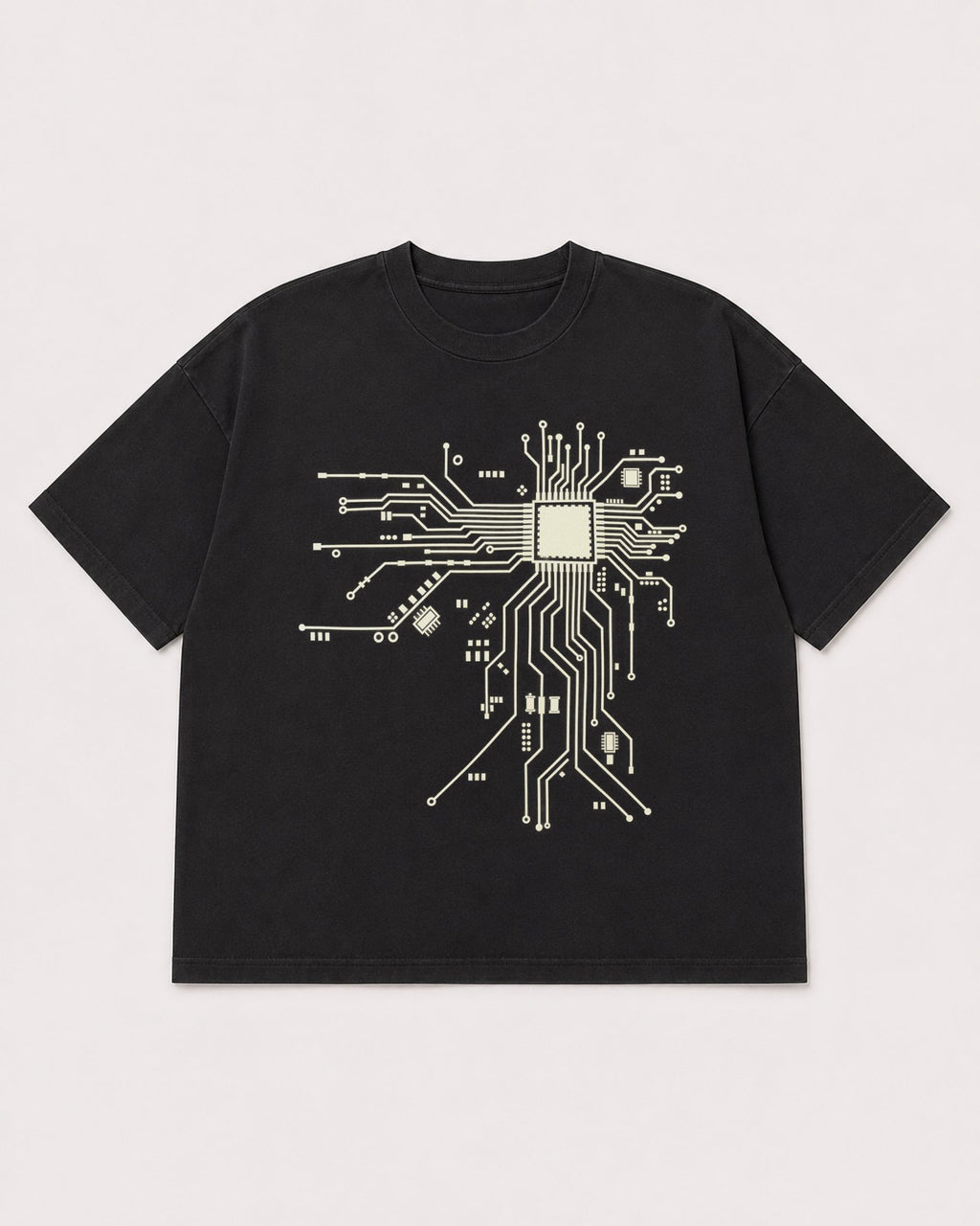 Mockup Boxy Heavyweight Tee Black product