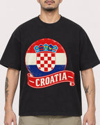 Mockup Boxy Heavyweight Tee Black male close-up 12