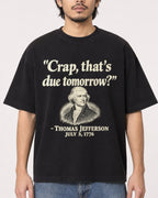 Mockup Boxy Heavyweight Tee Black male close-up 22