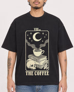 Mockup Boxy Heavyweight Tee Black male close-up 42