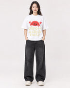 Mockup Boxy Heavyweight Tee White female full-body 03