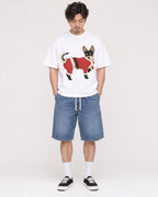 Mockup Boxy Heavyweight Tee White male full-body 03