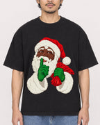 Mockup Boxy Heavyweight Tee Black male close-up 02