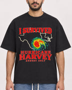 Mockup Boxy Heavyweight Tee Black male close-up 07