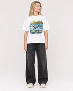 Mockup Boxy Heavyweight Tee White female full-body 08