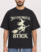 Mockup Boxy Heavyweight Tee Black male close-up 07