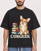 Mockup Boxy Heavyweight Tee Black male close-up 07