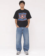 Mockup Boxy Heavyweight Tee Black male full-body 06