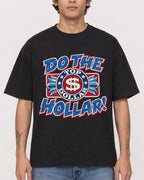 Mockup Boxy Heavyweight Tee Black male close-up 06