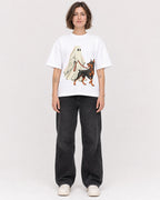 Mockup Boxy Heavyweight Tee White female full-body 18