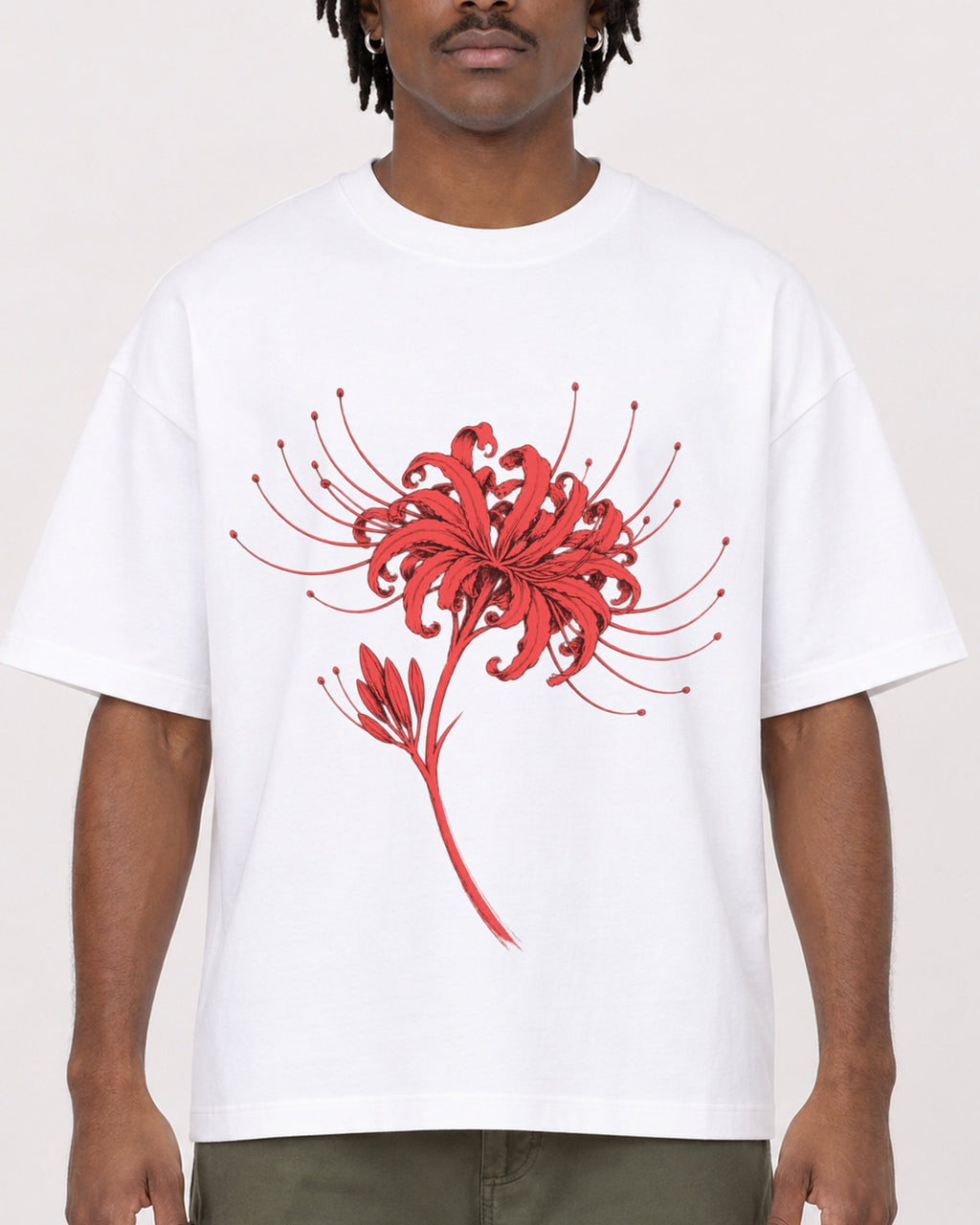 Mockup Boxy Heavyweight Tee White male close-up 04