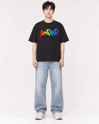 Mockup Boxy Heavyweight Tee Black male full-body 01