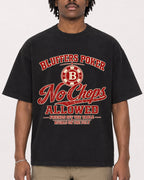 Mockup Boxy Heavyweight Tee Black male close-up 04