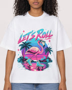 Mockup Boxy Heavyweight Tee White female close-up 05