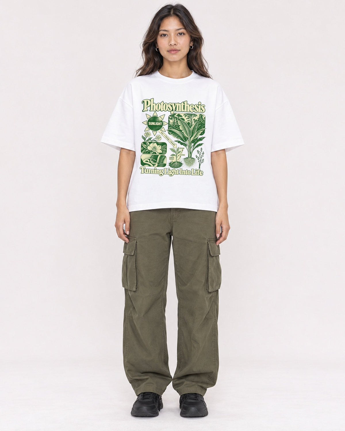 Mockup Boxy Heavyweight Tee White female full-body 02