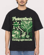 Mockup Boxy Heavyweight Tee Black male close-up 02