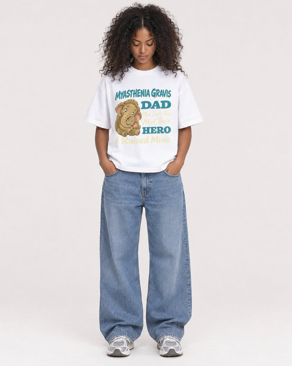 Mockup Boxy Heavyweight Tee White female full-body 05