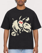 Mockup Boxy Heavyweight Tee Black male close-up 05