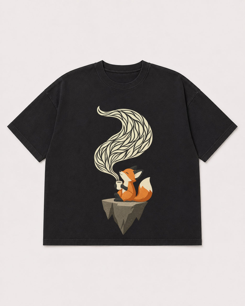 Mockup Boxy Heavyweight Tee Black product