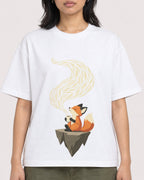 Mockup Boxy Heavyweight Tee White female close-up 22