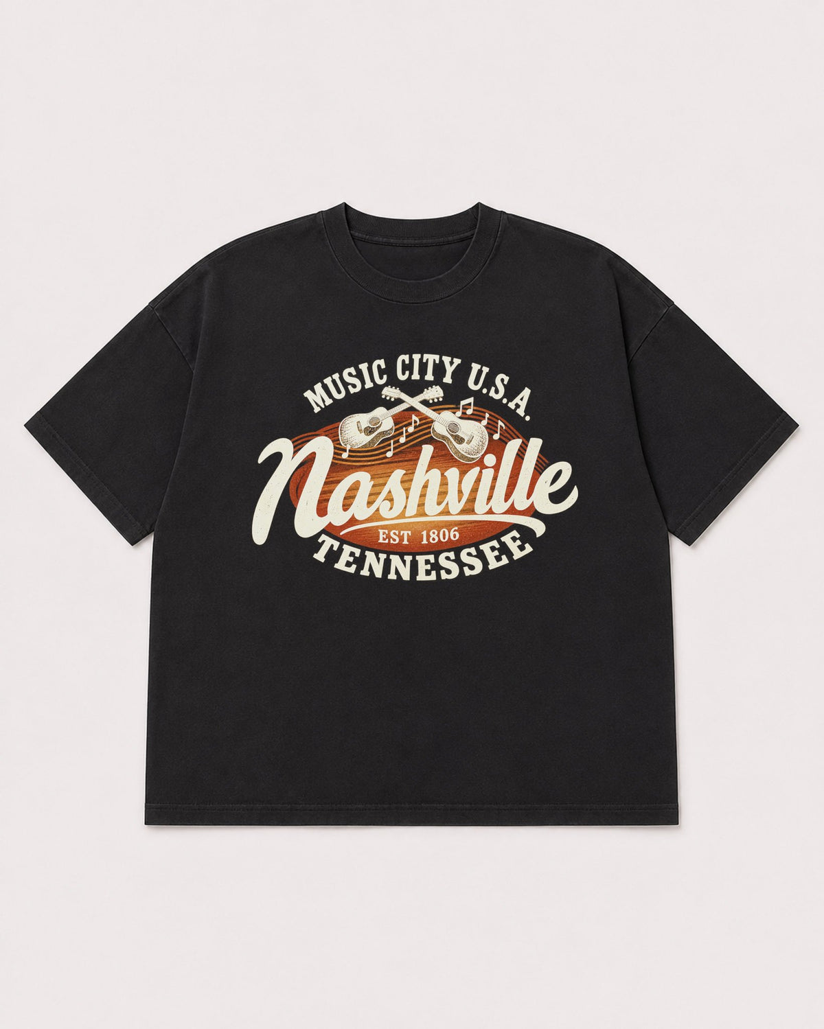 Mockup Boxy Heavyweight Tee Black product