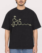 Mockup Boxy Heavyweight Tee Black male close-up 02